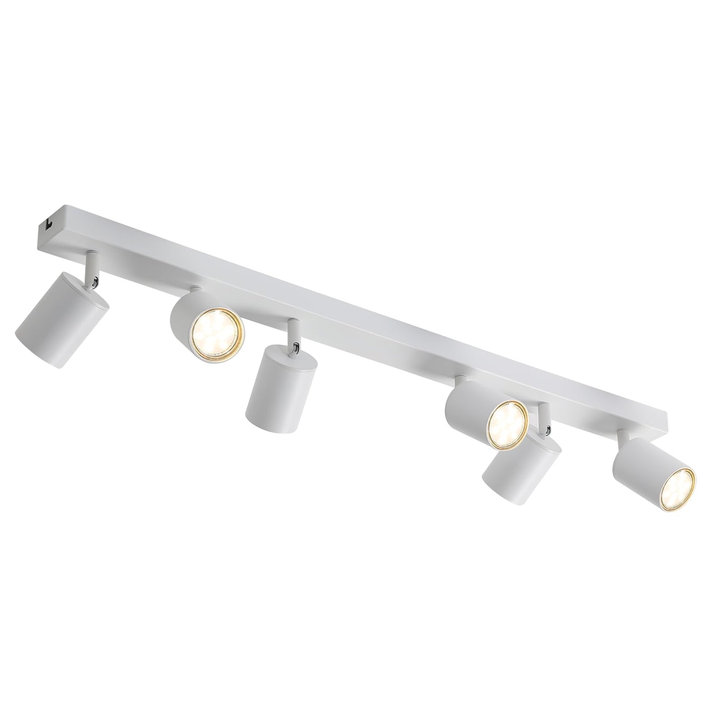 ZMH LED Deckenleuchte Wei? Deckenstrahler: GU10 Deckenlampe Spots 6 Flammig 330¡ãSchwenkbar Deckenspots Modern Flurlampe Industrial Wandstrahler f¨¹r Wohnzimmer Schlafzimmer K¨¹che Ohne Leuchtmittel
