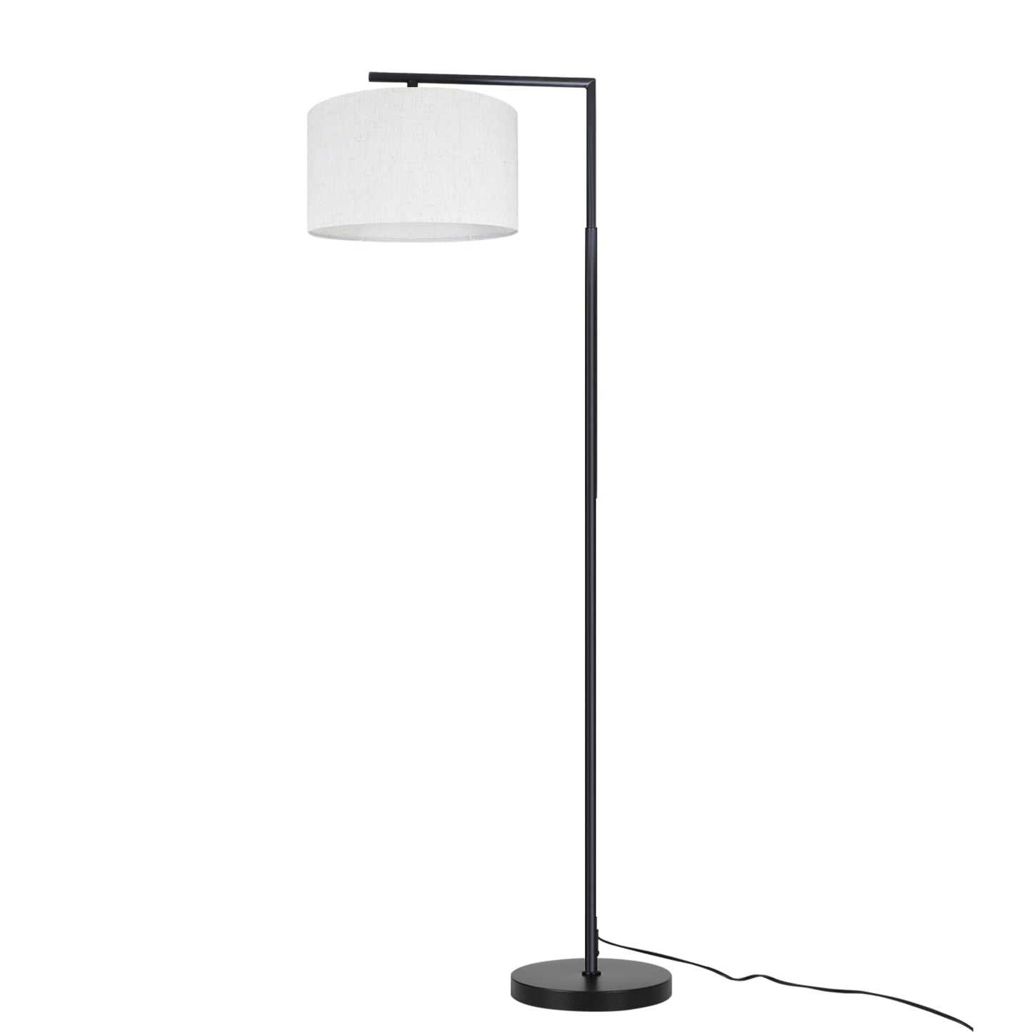 ZMH Stehlampe Modern Wohnzimmer Stehleuchte: bogenlampe Leselampe Schlafzimmer E27 Fassung Max. 40W Standleuchte Fu?schalter Stoffschirm Design 166cm f¨¹r B¨¹ro Sofa Hotel - Ohne Leuchtmittel