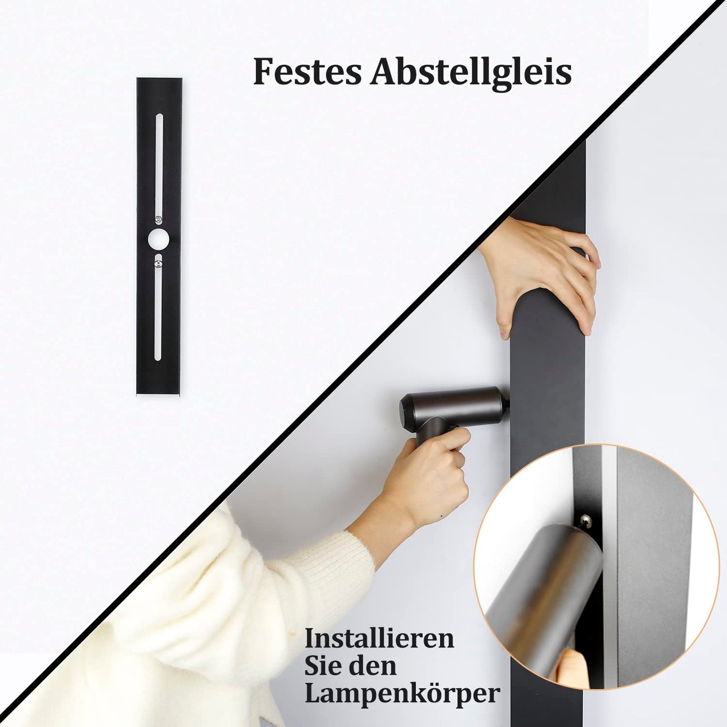 ZMH Wandleuchte LED au?en Wandlampe - 100CM Au?enleuchte schwarz 3000K IP65 Wasserdicht lange Au?enlampe 32W Villa Au?enwandleuchte aus Acryl Au?enbeleuchtung f¨¹r Hauswand G?rten Terrasse