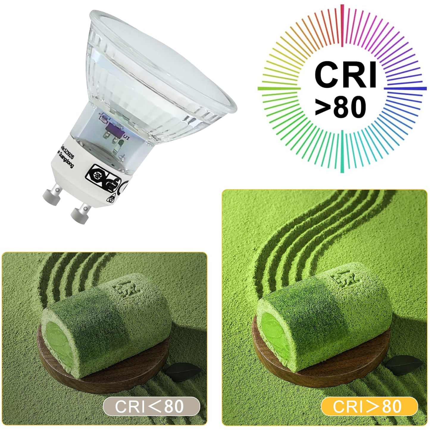 ZMH GU10 LED Warmweiss 5W Leuchtmittel Lampe Ersetzt 50W Gl¨¹hbirne 3000K Energiesparlampe Abstrahlwinkel 110¡ã Spot Nicht Dimmbar Reflektor Birne Gl¨¹hlampen Strahler Spot LED GU10 6 pack