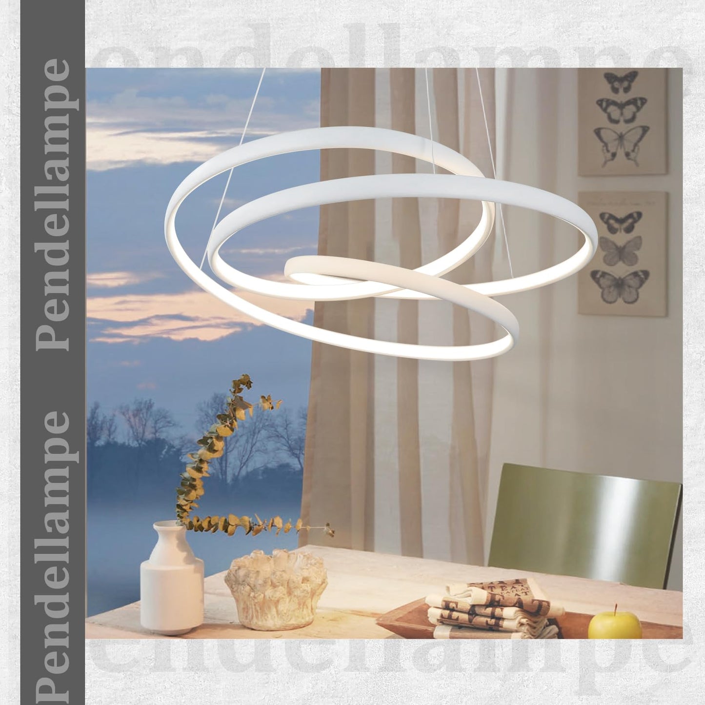 ZMH H?ngelampe LED Pendelleuchte Esstisch - H?ngeleuchte Dimmbar 55W Esstischlampe 50CM Esszimmerlampe Modern Pendellampe mit Fernbedienung Wohnzimmerlampe H?ngend f¨¹r Wohnzimmer Schlafzimmer K¨¹che