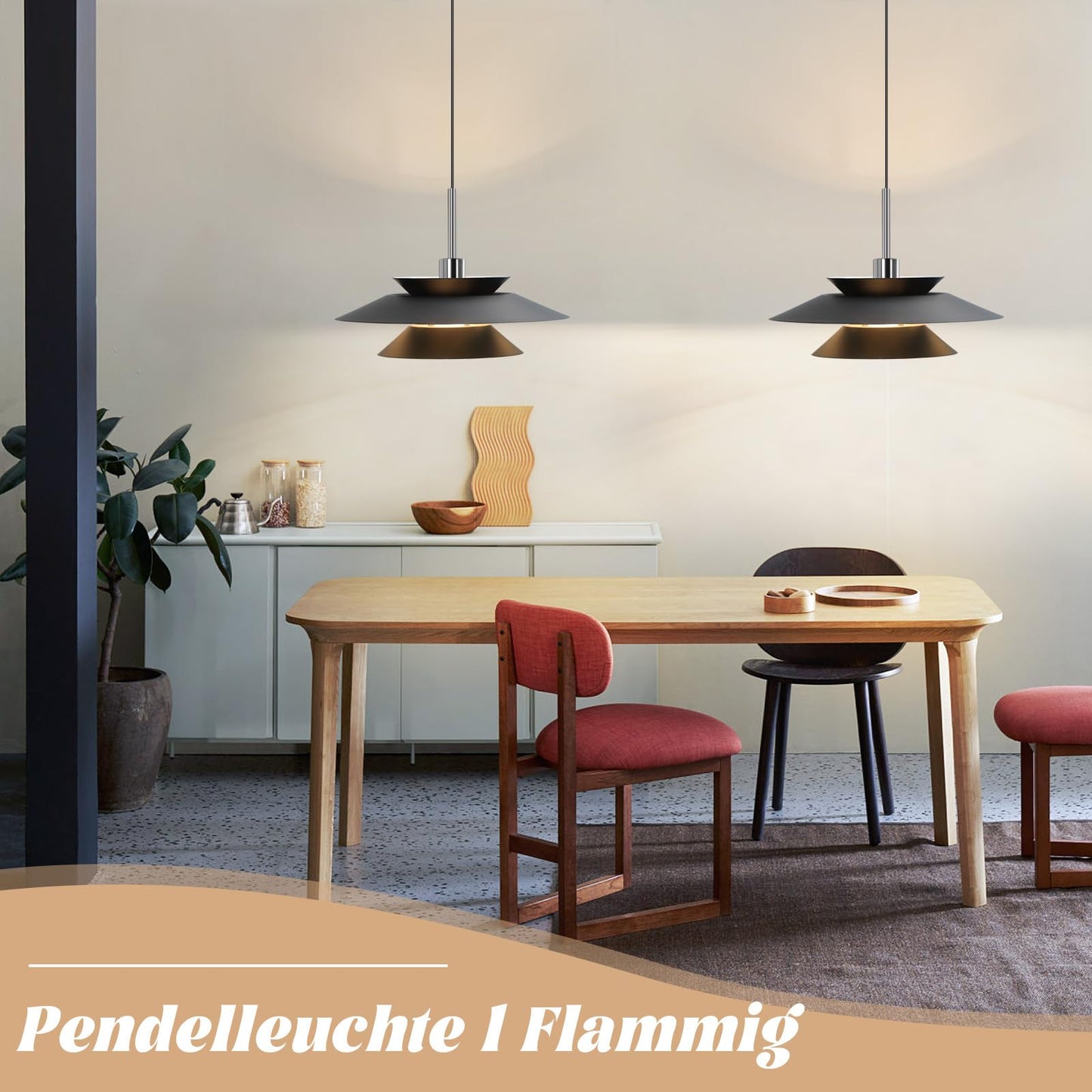 ZMH H?ngelampe Esstisch Pendelleuchte Schwarz - H?ngeleuchte Esszimmer Modern Esszimmerlampe Wohnzimmer E14 Esstischlampe Schlafzimmer 1 Flammig Pendellampe f¨¹r K¨¹che Hotel Flur(ohne Leuchtmittel)