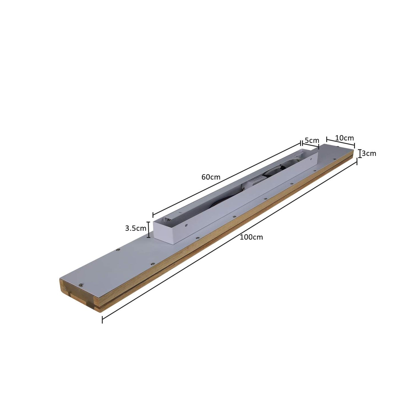 ZMH Wandlampe LED Wandleuchte Holz - 16W Flurlampe Innen 100CM Warmwei? Treppenhauslampe Modern Wohnzimmerlampe Design Schlafzimmerlampe Wandbeleuchtung f¨¹r Wohnzimmer Schlafzimmer Flur Treppenhaus