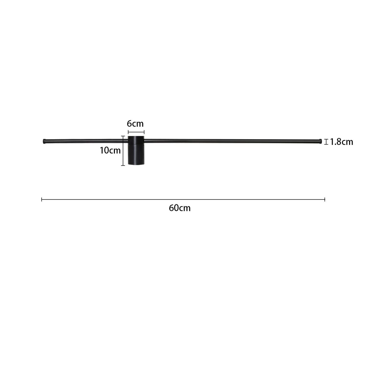 ZMH LED Wandleuchte Innen Wandlampe - 60CM Schwarz Modern Flurlampe Design Treppenhauslampe 3000K Warmwei? K¨¹chenlampe Indirekt Wandbeleuchtung f¨¹r Wohnzimmer Schlafzimmer Flur Treppenhaus Bett K¨¹che