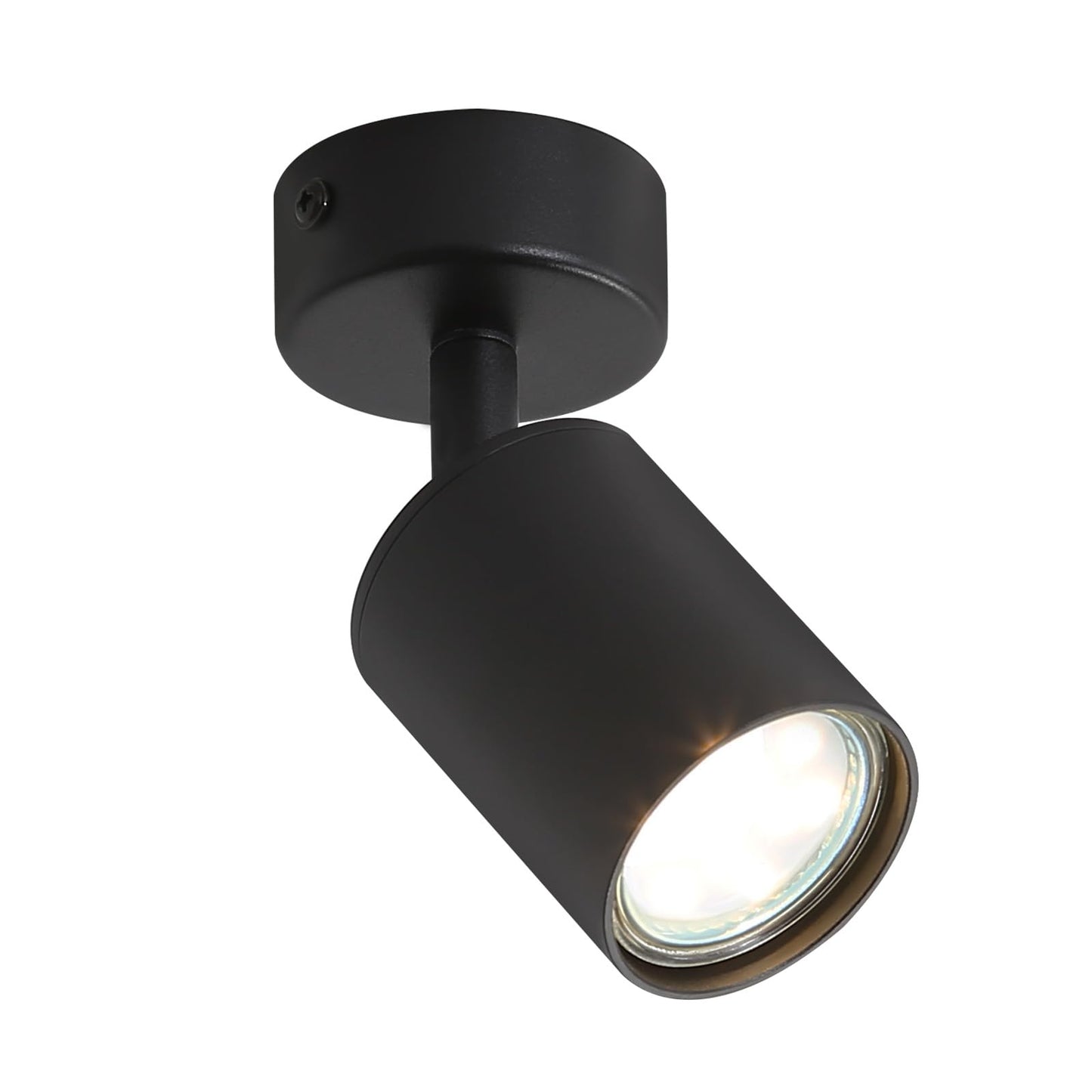 ZMH LED Deckenleuchte Schwarz Deckenstrahler: GU10 Deckenlampe Spots 1 Flammig 330¡ãSchwenkbar Deckenspots Modern Flurlampe Industrial Wandstrahler f¨¹r Wohnzimmer Schlafzimmer K¨¹che Ohne Leuchtmittel