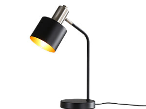 Tischlampe Vintage Nachttischlampe E27 - Tischleuchte Wohnzimmer Schwarz Gold Kabel Schreibtischlampe Retro Schwenkbar Leselampe Tisch Basic Nachtlampe Bett f¨¹r Schlafzimmer