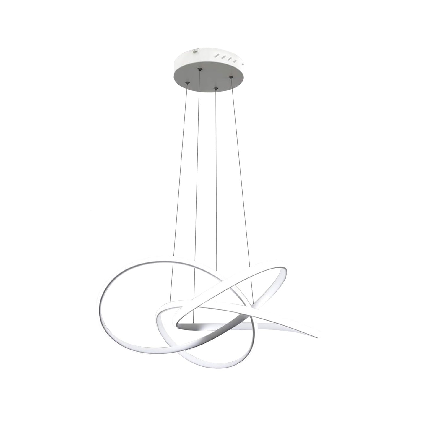 ZMH LED Pendelleuchte Esstisch in Wei? Moderne H?ngelampe ?62cm Ringe Kronleuchter Wohnzimmer 62W Dimmbar mit Fernbedienung H?he Einstellbar Innen Beleuchtung Pendant Lamp Restaurant Schlafzimmer