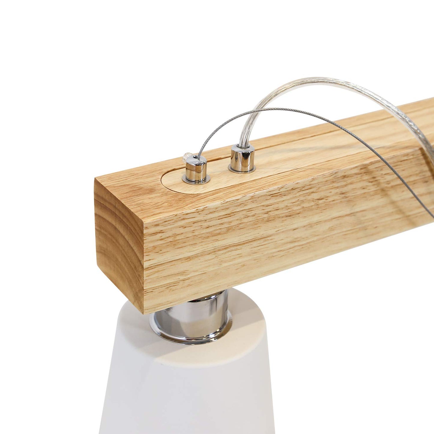 ZMH Pendelleuchte Esstisch Holz H?ngelampe 3 Flammig Warmwei? Vintage H?henverstellbar Esstischlampe H?ngend f¨¹r Esszimmer Wohnzimmer B¨¹ro Schlafzimmer K¨¹che boho - Wei? - E27 MAX.25W, 70x14x23CM