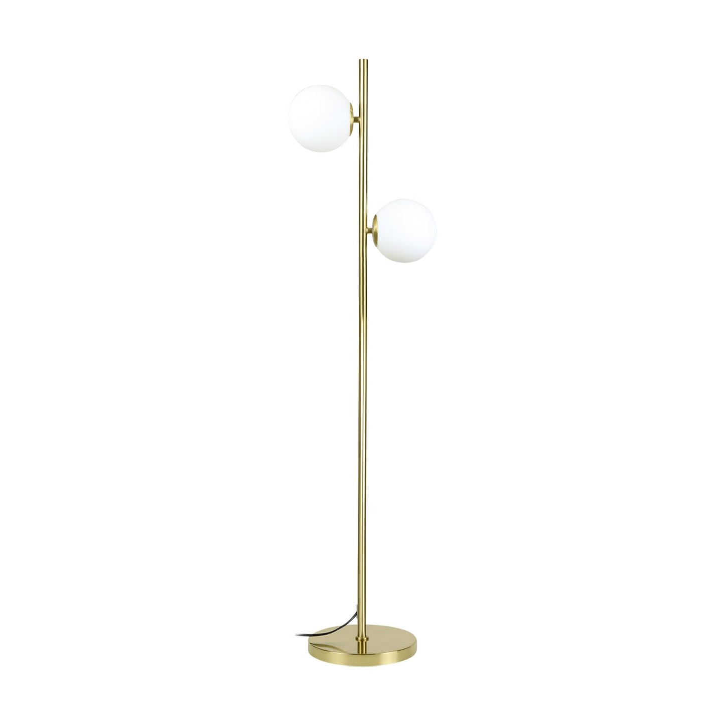 ZMH Stehlampe Wohnzimmer Modern Stehleuchte - Gold Design Standleuchte E27 Fassung Standlampe mit Fu?schalter Bettlampe Glas-Lampenschirm Leselampe f¨¹r Schlafzimmer-166cm(Leuchtmittel nicht inkl.)
