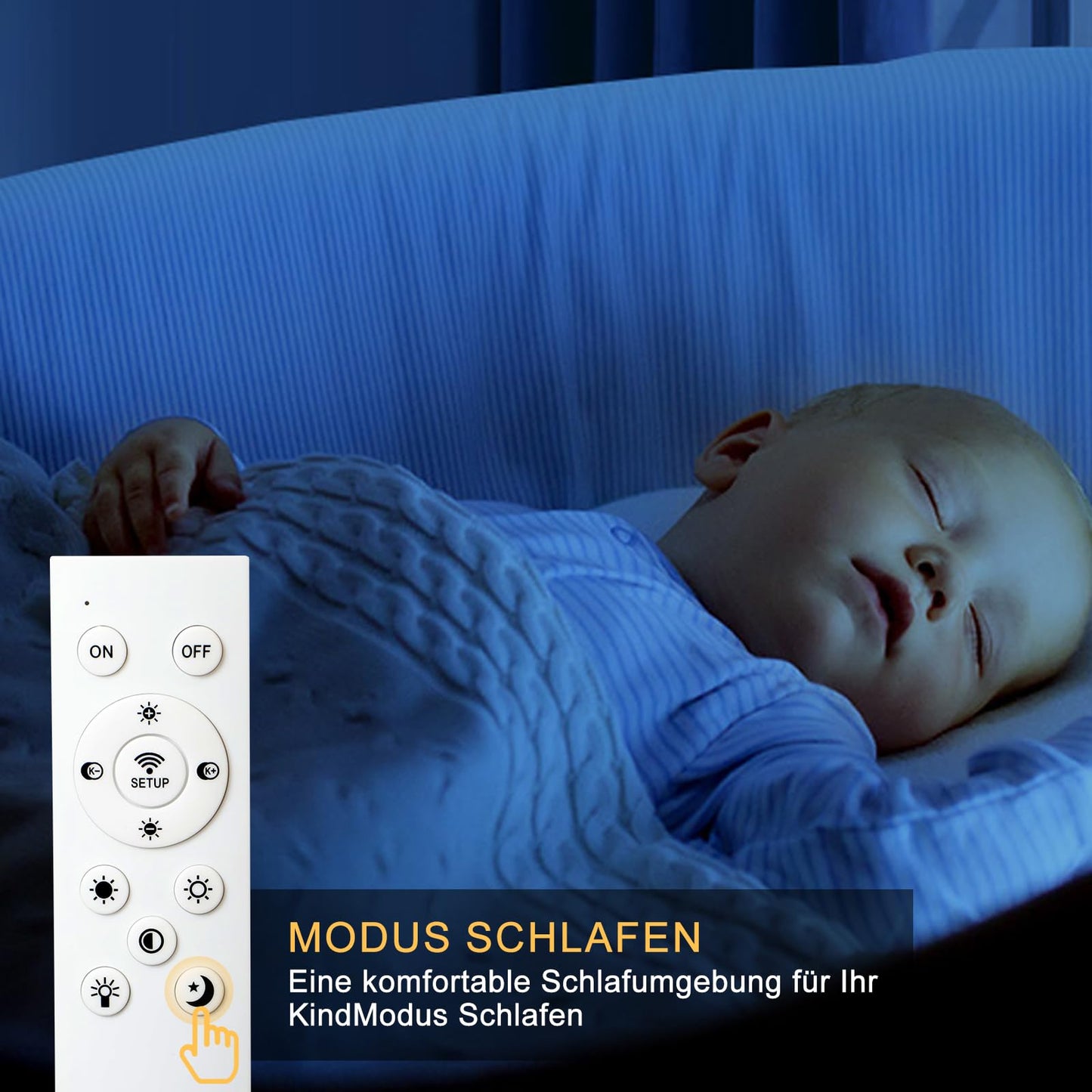 ZMH LED Deckenleuchte Wohnzimmer Deckenlampe - Schwarz Modern Wohnzimmerlampe 55W 43CM Dimmbar mit Fernbedienung Schlafzimmerlampe Metall Design k¨¹chenlampe f¨¹r Schlafzimmer Kinderzimmer