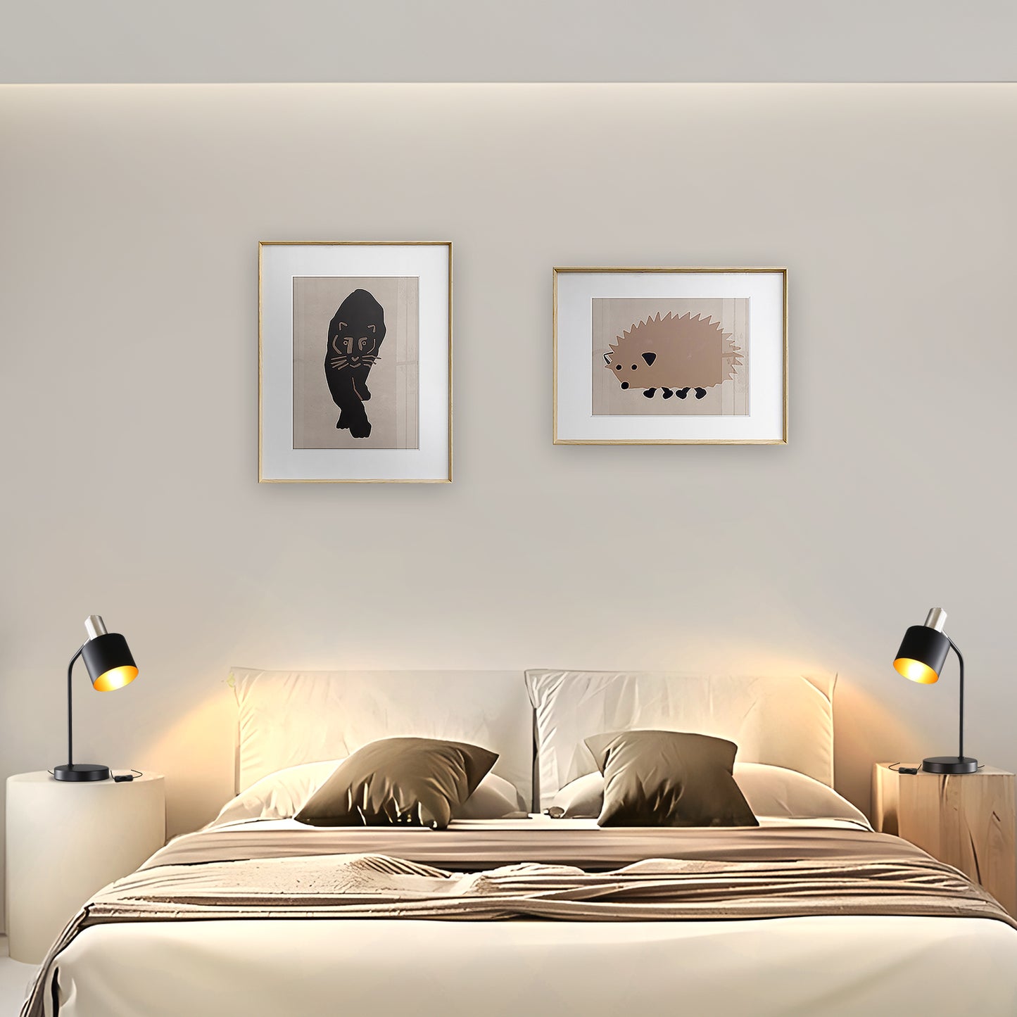 Tischlampe Vintage Nachttischlampe E27 - Tischleuchte Wohnzimmer Schwarz Gold Kabel Schreibtischlampe Retro Schwenkbar Leselampe Tisch Basic Nachtlampe Bett f¨¹r Schlafzimmer