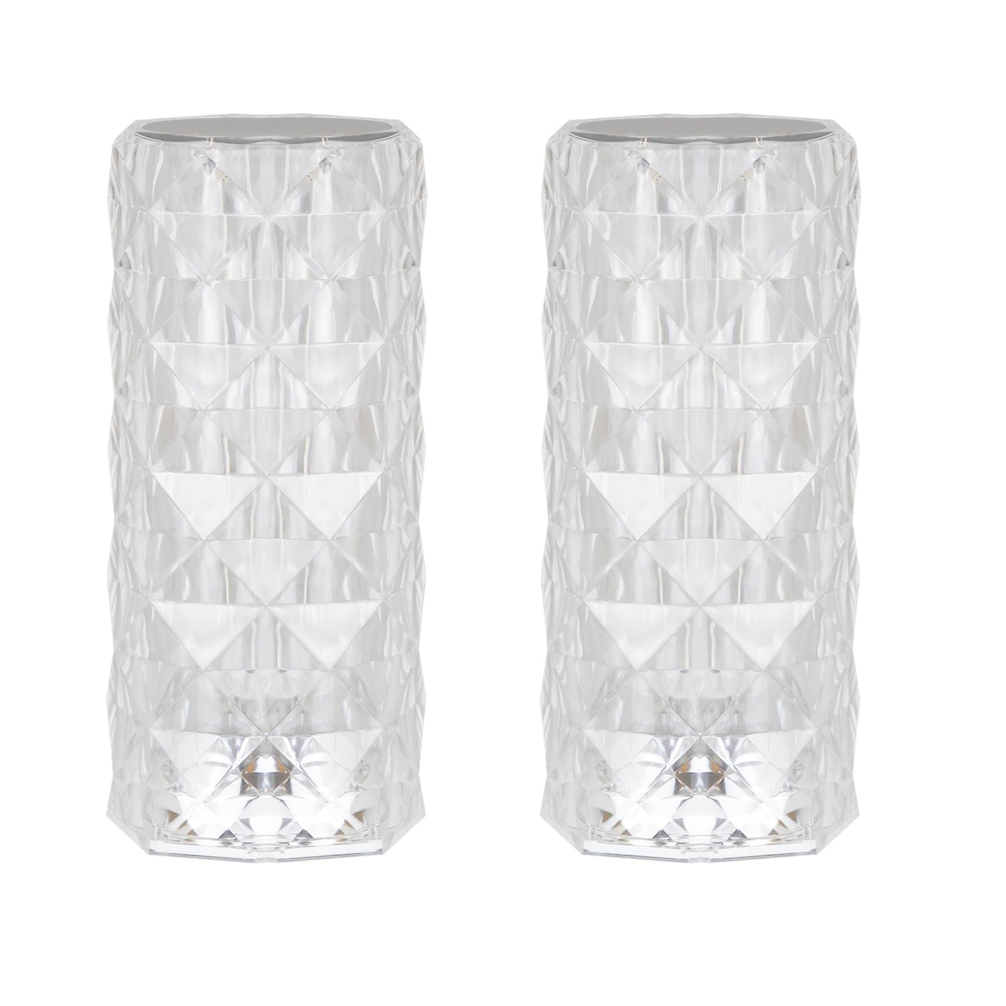 ZMH LED Tischlampe Kristall Lampe - 2er Set Rose Diamant Table Lampe Touch Dimmbar 16 Farben Farbwechsel Crystal Glitzer Nachttischlampe Kabellos Nachtlicht f¨¹r Party Schlafzimmer Geschenk