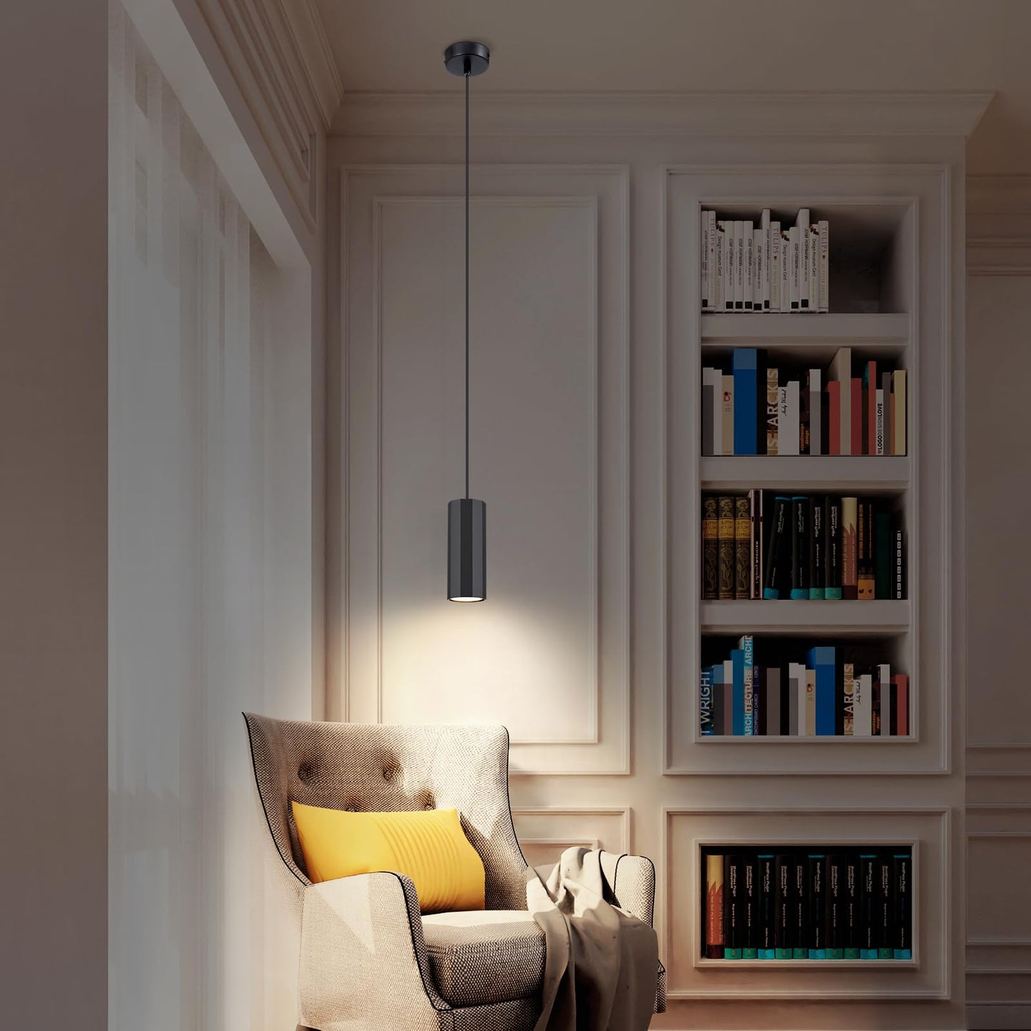 ZMH Pendelleuchte Schwarz 1 Flammig H?ngelampe - Pendellampe GU10 Wohnzimmer Modern Industrial Esszimmerlampe H?ngend Metall H?ngeleuchte f¨¹r Esszimmer Innen K¨¹che Schlafzimmer