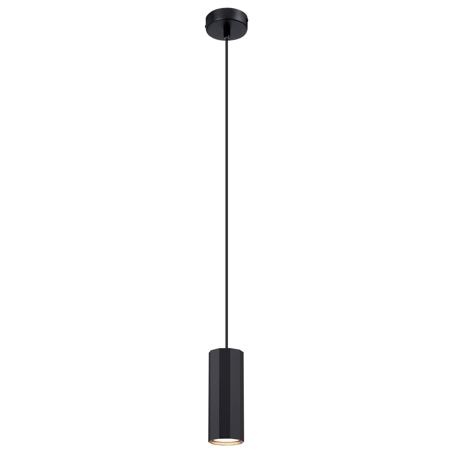 ZMH Pendelleuchte Schwarz 1 Flammig H?ngelampe - Pendellampe GU10 Wohnzimmer Modern Industrial Esszimmerlampe H?ngend Metall H?ngeleuchte f¨¹r Esszimmer Innen K¨¹che Schlafzimmer