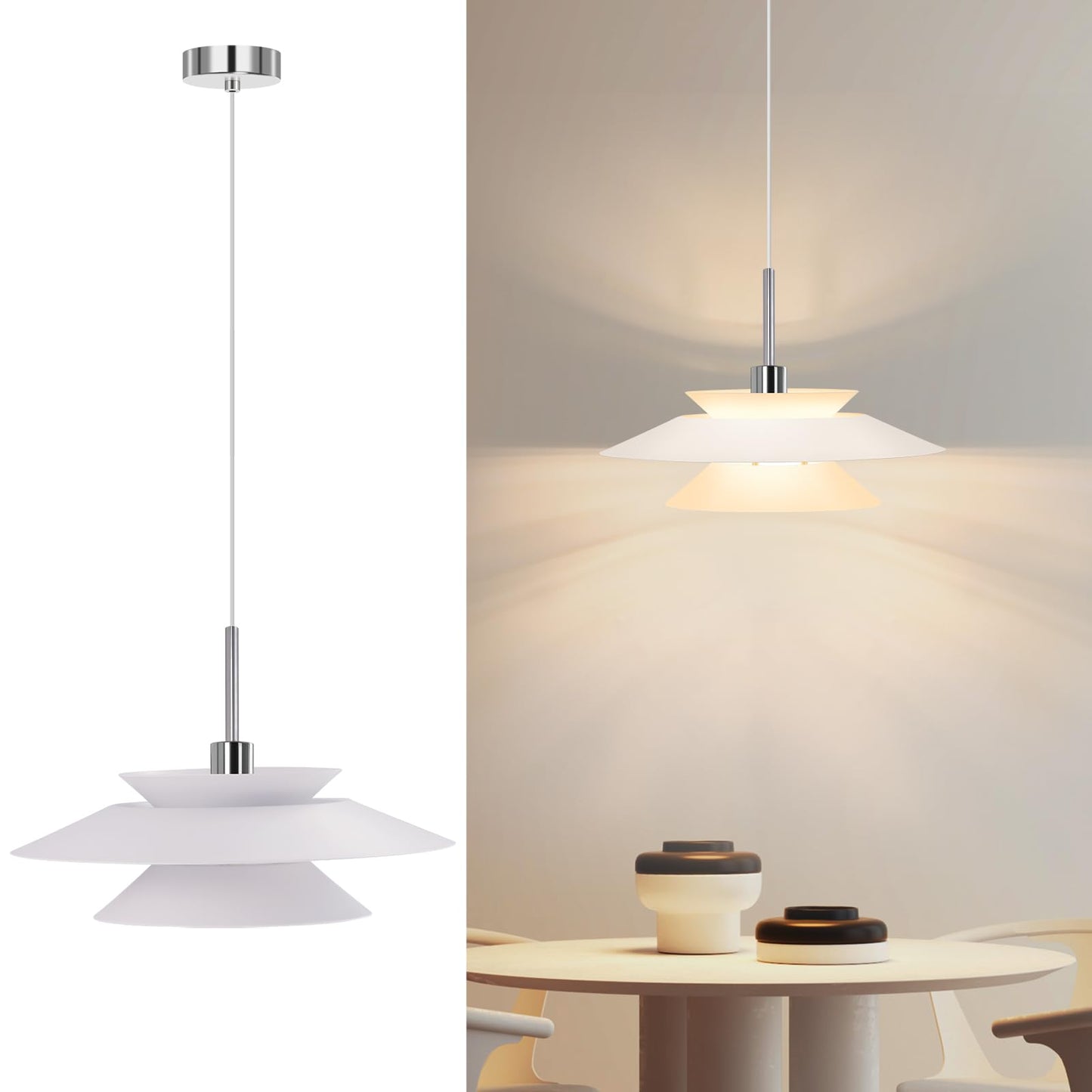 ZMH Pendelleuchte Esstisch H?ngelampe Wohnzimmer - Esstischlampe Metall E14 Esszimmerlampe H?ngend Modern Pendellampe 1 Flammig H?henverstellbar f¨¹r Esszimmer K¨¹che Schlafzimmer(ohne Leuchtmittel)