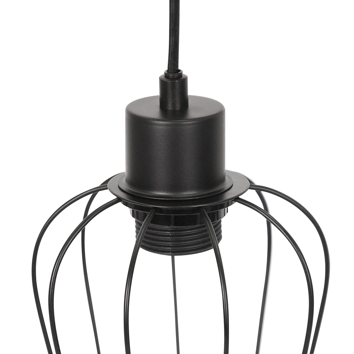ZMH Retro Pendelleuchte Vintage H?ngelampe 4 flammige Holz Esszimmerlampe Pendellampe Wohnzimmer im Industrial Design mit h?henverstellbaren Strahlern - Schwar - Fassung: E27 - ohne Leuchtmittel