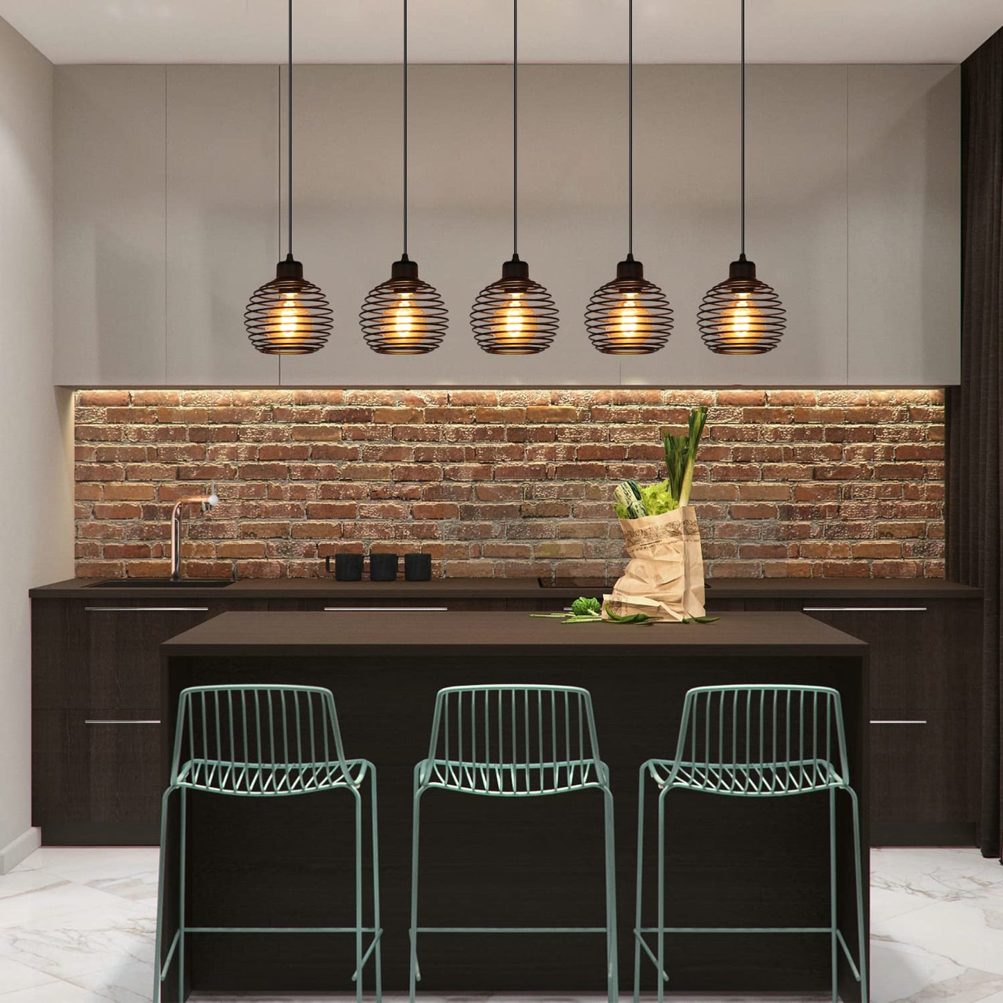 ZMH Pendelleuchte Vintage H?ngelampe Industrial - Schwarz 1.5M Pendellampe Esstisch mit Schalter Stecker E27 Retro Lampenfassung 1fla. Max.60W H?ngeleuchte f¨¹r Schlafzimmer Wohnzimmer K¨¹che Restaurant