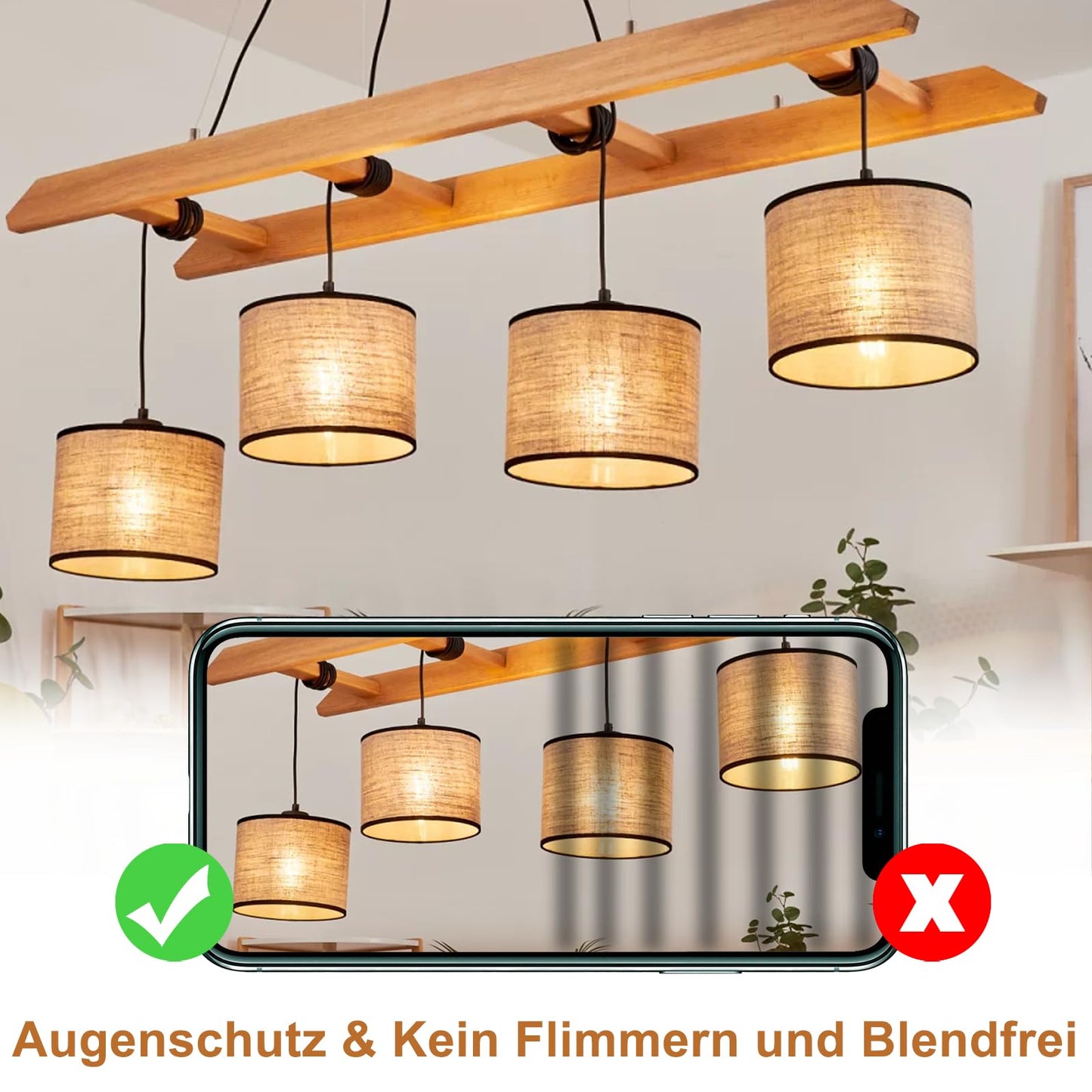 ZMH 4er pack E27 LED Warmweiss Vintage Gl¨¹hbirnen - T45 LED Leuchtmittel Lampe E27 Birnen Edison 4W 2700K Energiesparlampe Light Bulbs Gl¨¹hlampen Filament Retro Glas 360¡ã Abstrahlwinkel