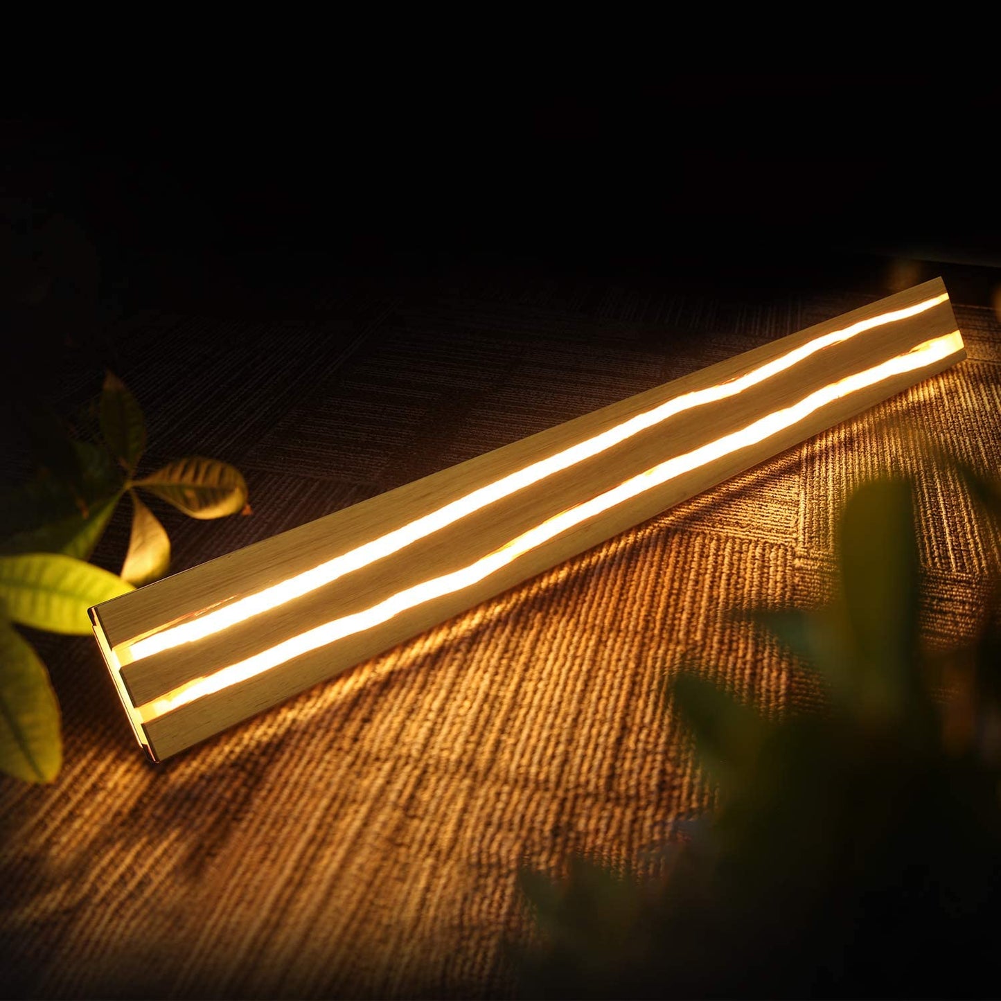 ZMH Wandlampe LED Wandleuchte Holz - 16W Flurlampe Innen 100CM Warmwei? Treppenhauslampe Modern Wohnzimmerlampe Design Schlafzimmerlampe Wandbeleuchtung f¨¹r Wohnzimmer Schlafzimmer Flur Treppenhaus