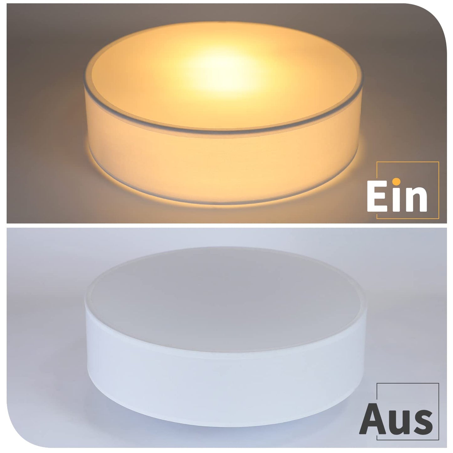 ZMH Deckenlampe Schlafzimmer Deckenleuchte Rund - Modern Schlafzimmerlampe 2 Flammig E27 Stoff Wohnzimmerlampe Wei? 38CM K¨¹chenlampe mit Stoffschirm Flurlampe f¨¹r Wohnzimmer K¨¹che Flur