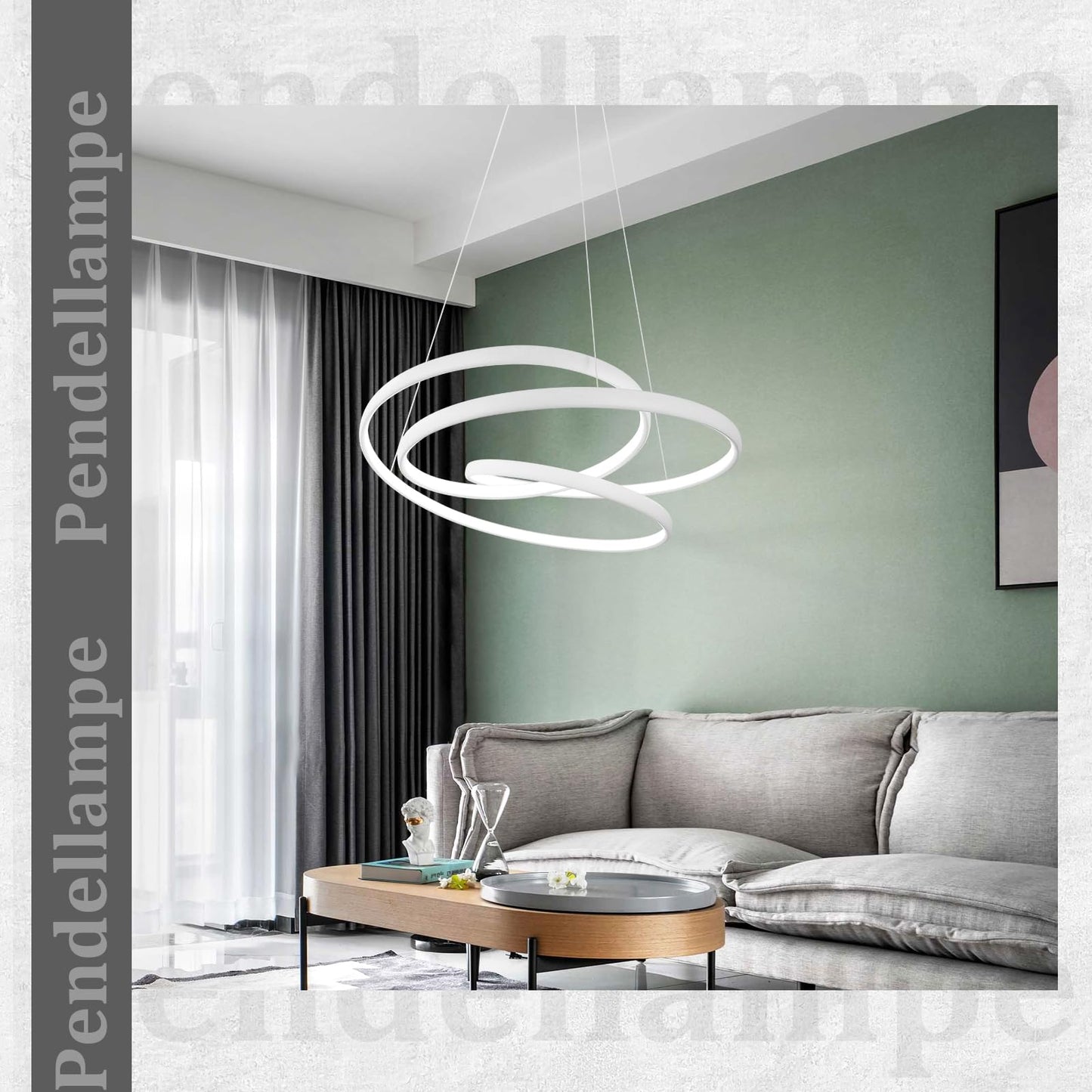 ZMH H?ngelampe LED Pendelleuchte Esstisch - H?ngeleuchte Dimmbar 55W Esstischlampe 50CM Esszimmerlampe Modern Pendellampe mit Fernbedienung Wohnzimmerlampe H?ngend f¨¹r Wohnzimmer Schlafzimmer K¨¹che