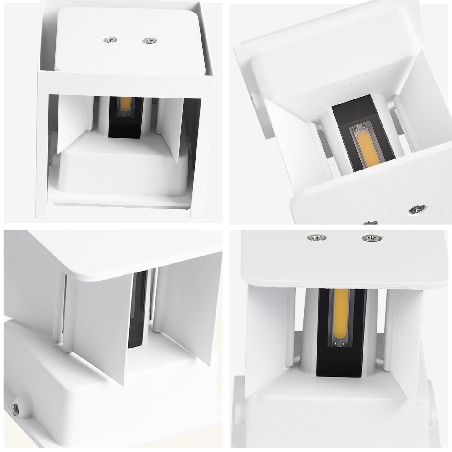 ZMH LED Wandleuchte Aussen Wandlampe - Up Down Au?enwandleuchten Wei? innen Wandbeleuchtung Au?enlampe Wand 5W IP65 Wasserdicht aus Metall 3000K Au?enleuchte Wandstrahler f¨¹r Hauswand Flur Garten