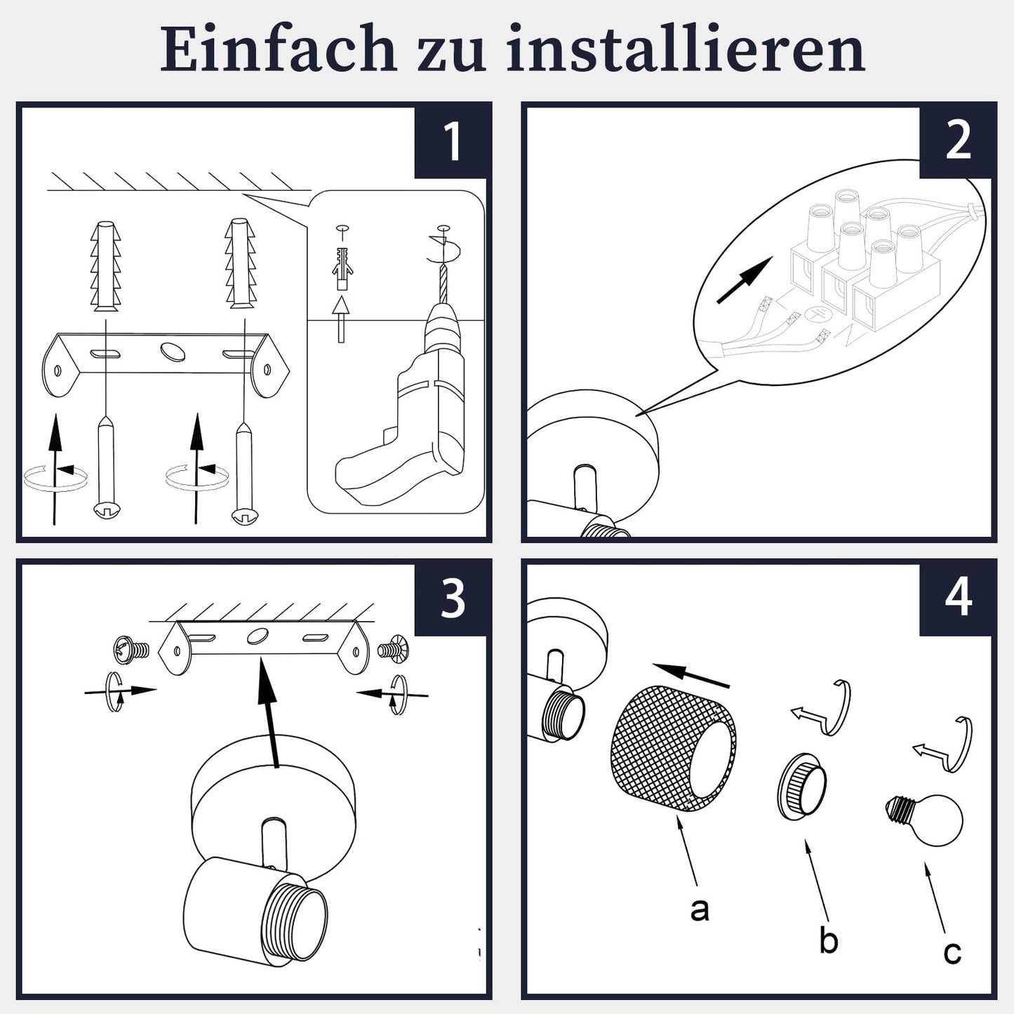 ZMH Deckenstrahler Schwarz 1 Flammig Deckenleuchte - Deckenlampe Metall Flurlampe Vintage Schwenkbar 330¡ãStrahler E27 Innen f¨¹r K¨¹che flur Kinderzimmer Wohnzimmer Schlafzimmer Max.40W