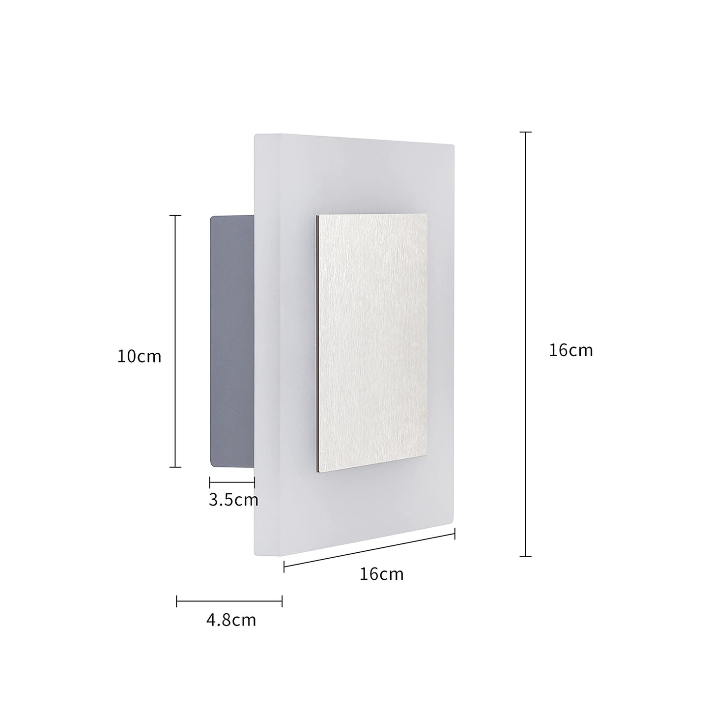 ZMH LED Wandlampe innen Wandleuchte Flur modern Wand Beleuchtung 3000K warmwei? aus Eisen & Acryl ?16cm 7W Flurlampe f¨¹r Wohnzimmer Arbeitszimmer Schlafzimmer Treppenhaus