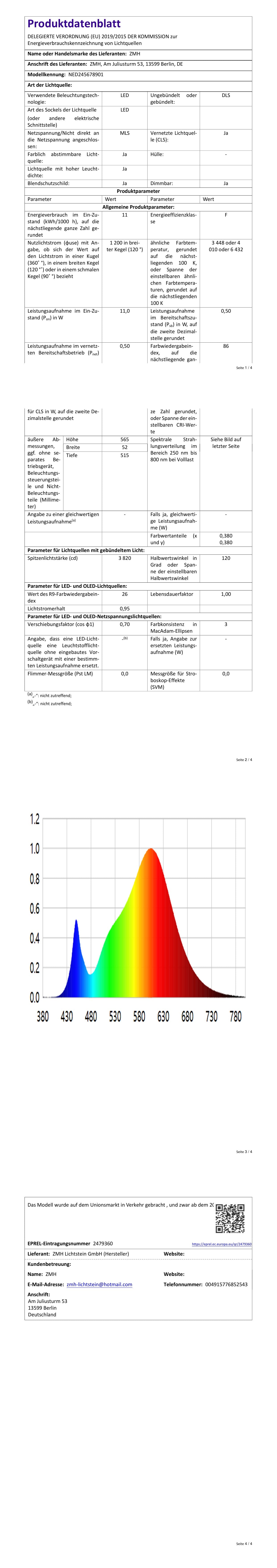 ZMH Schreibtischlampe LED Dimmbar - Klemmbar Tischlampe mit Stecker Bürolampe Tageslichtlampe Weiß 5 Farbtemperatur-Helligkeitsstufen 11W Arbeitsplatzleuchte mit Timerfunktion Nachtlicht-Modus