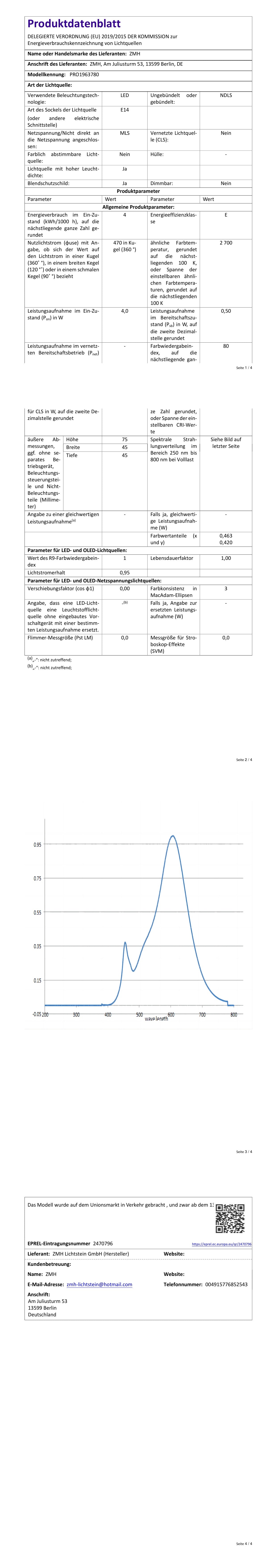 ZMH 6 Stück LED Glühbirne E14 Vintage Lampe - G45 Edison Retro Glühlampe 2700K 4W Warmweiß Filament Leuchtmittel Birne Glas Antike Energiesparlampe für Hotel Haus Café Bar