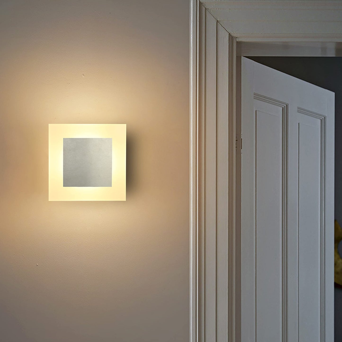 ZMH LED Wandlampe innen Wandleuchte Flur modern Wand Beleuchtung 3000K warmwei? aus Eisen & Acryl ?16cm 7W Flurlampe f¨¹r Wohnzimmer Arbeitszimmer Schlafzimmer Treppenhaus