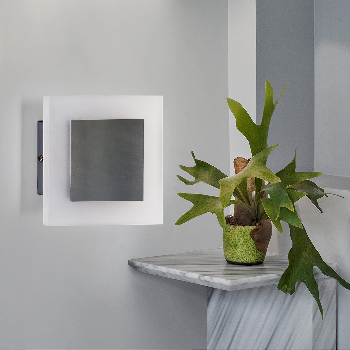 ZMH LED Wandlampe innen Wandleuchte Flur modern Wand Beleuchtung 3000K warmwei? aus Eisen & Acryl ?16cm 7W Flurlampe f¨¹r Wohnzimmer Arbeitszimmer Schlafzimmer Treppenhaus