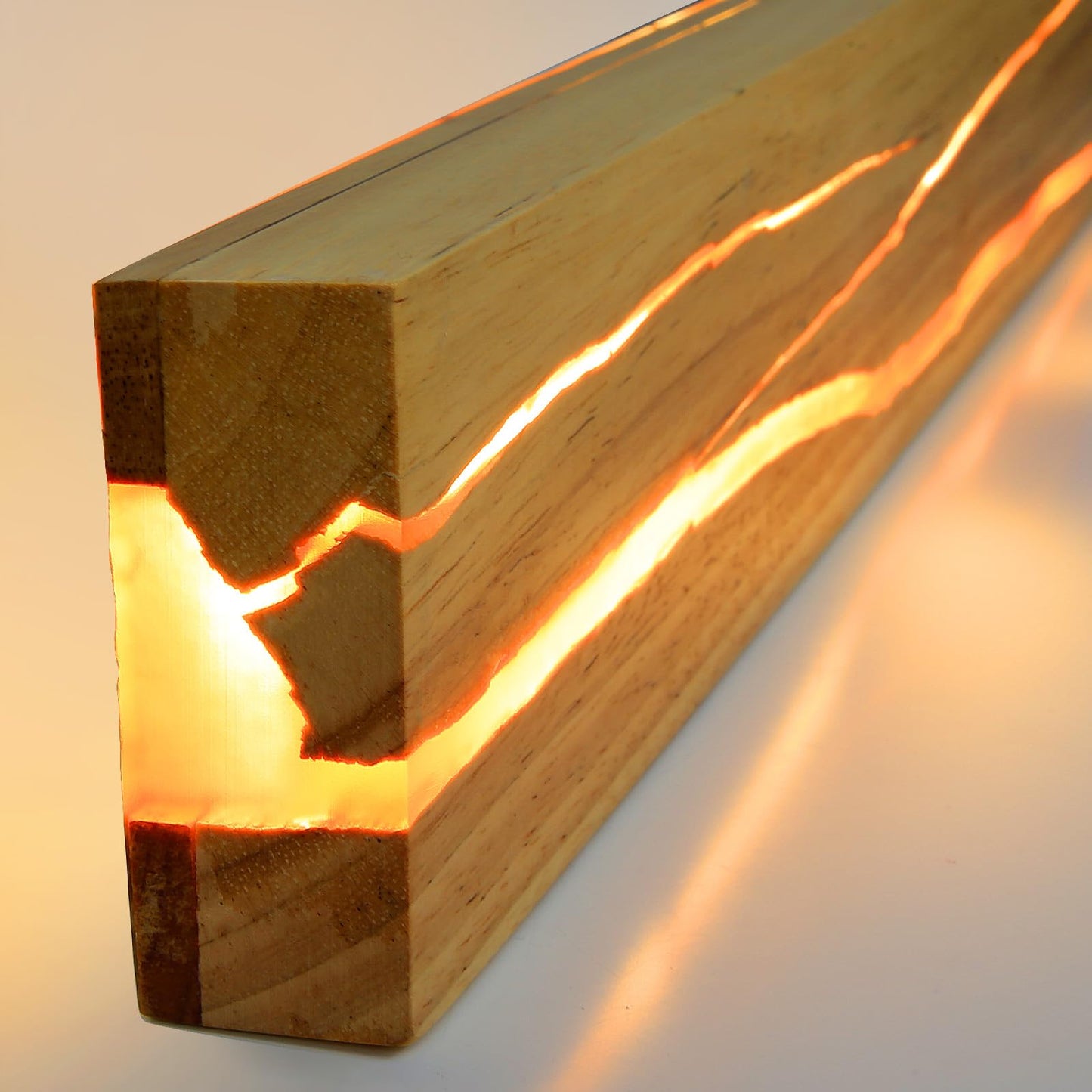 ZMH Wandlampe LED Wandleuchte Innen - Holz Modern Flurlampe 3000K Warmwei? 50CM Indirekt Wohnzimmerlampe 8W Bettlampe Flur Treppenhauslampe Wandbeleuchtung f¨¹r Flur Treppenhaus Wohnzimmer Schlafzimmer