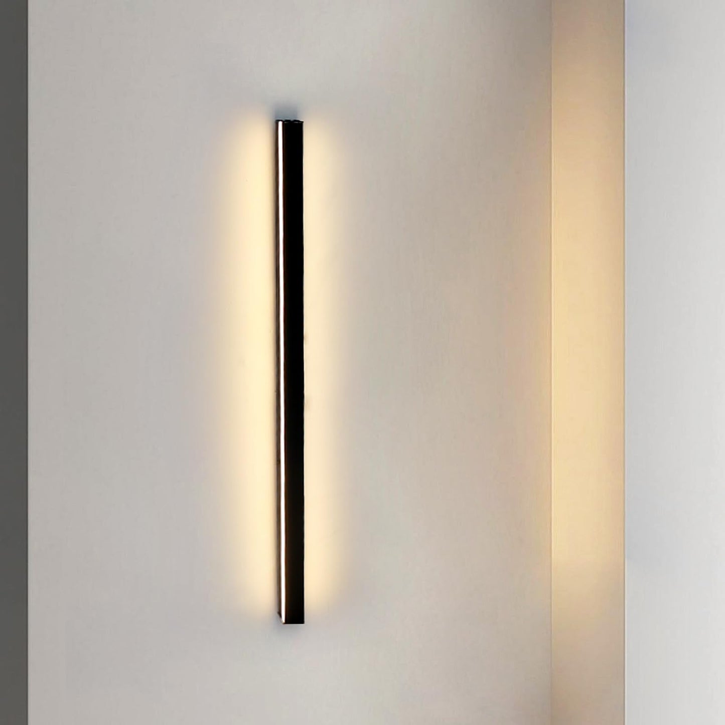 ZMH Wandlampe led Wandleuchte innen - Modern 60CM 21W Flur Up Down Warmwei? Flurlampe Wohnzimmerlampe Schwarze Bettlampe Wandbeleuchtung f¨¹r Treppenhaus Wohnzimmer Kinderzimmer Schlafzimmer