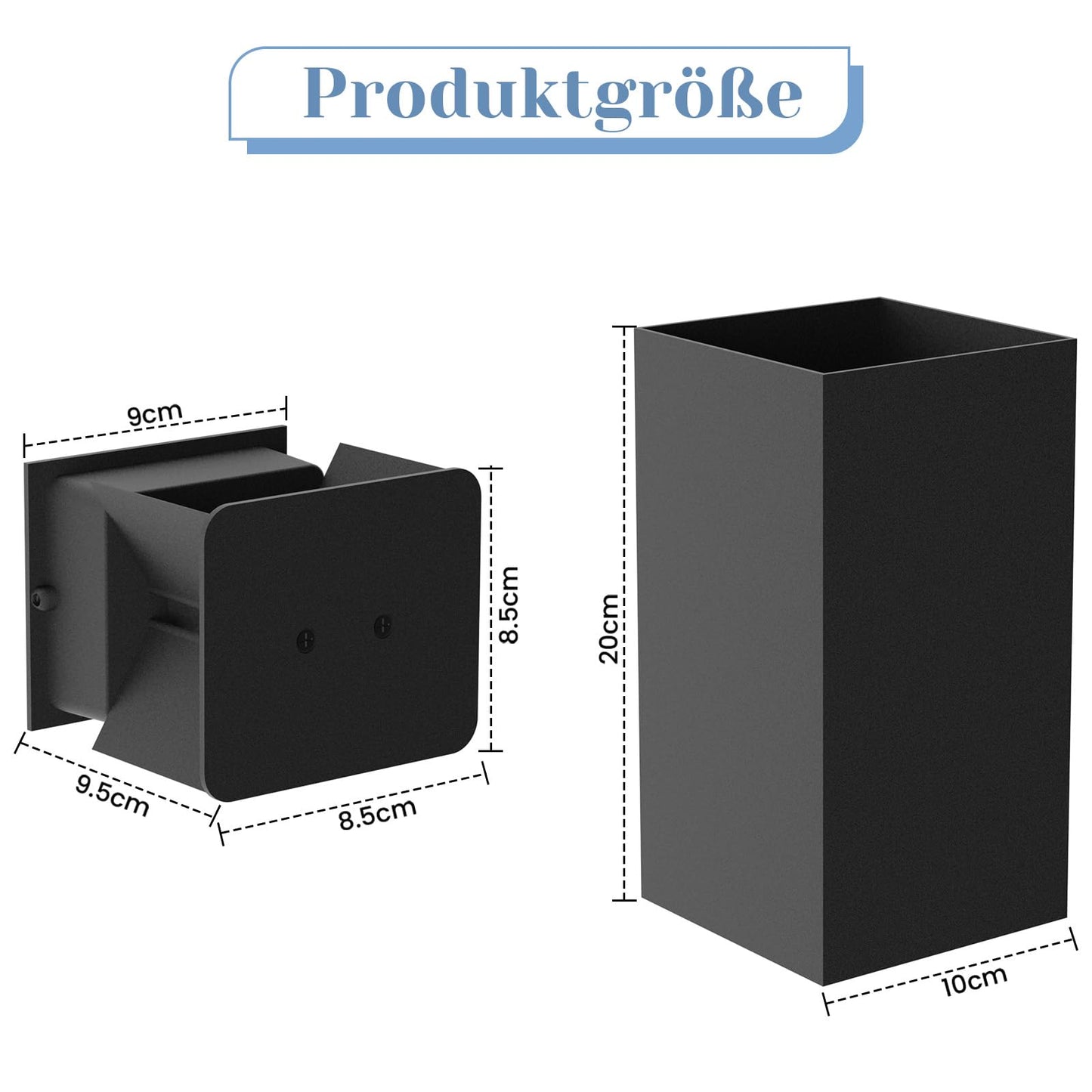ZMH Wandleuchte aussen LED Wandlampe innen: Aussenlampe Wand Au?enwandleuchten Schwarz Wandbeleuchtung Au?enlampe Hauswand 5W IP65 Warmwei? 3000K Wandstrahler Up Down Au?enleuchte f¨¹r Garten