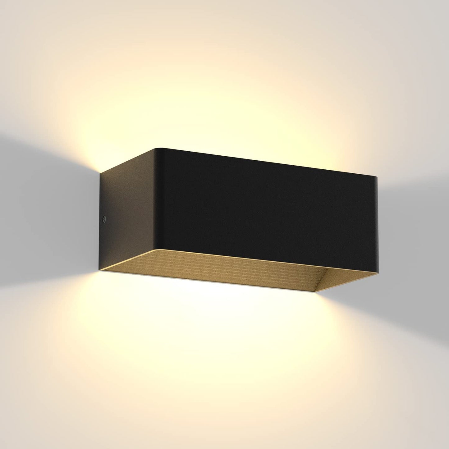 ZMH LED Wandleuchte Innen Wandlampe - 5W Wandbeleuchtung Schwarz Wandstrahler Up Down Flurlampe Wand Treppenlampe Einstellbarer Strahl 3000K Warmwei? f¨¹r Schlafzimmer Treppenhaus Flur Wohnzimmer