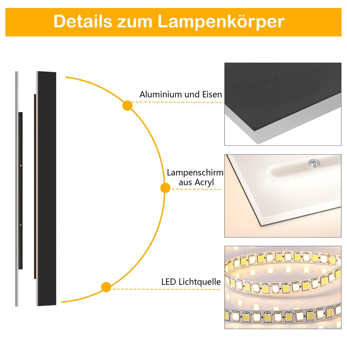 ZMH Wandlampe LED Wandleuchte Aussen: 100CM Au?enlampe 26W 4000K Au?enleuchte Wand Modern Schwarz Au?enwandleuchte IP65 Wasserdicht Lang Flurlampe Innen f¨¹r Badezimmer Flur Treppenhaus Hauswand