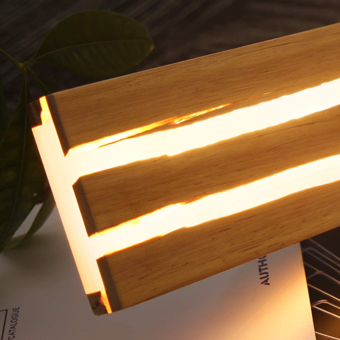 ZMH Wandlampe LED Wandleuchte Holz - 16W Flurlampe Innen 100CM Warmwei? Treppenhauslampe Modern Wohnzimmerlampe Design Schlafzimmerlampe Wandbeleuchtung f¨¹r Wohnzimmer Schlafzimmer Flur Treppenhaus