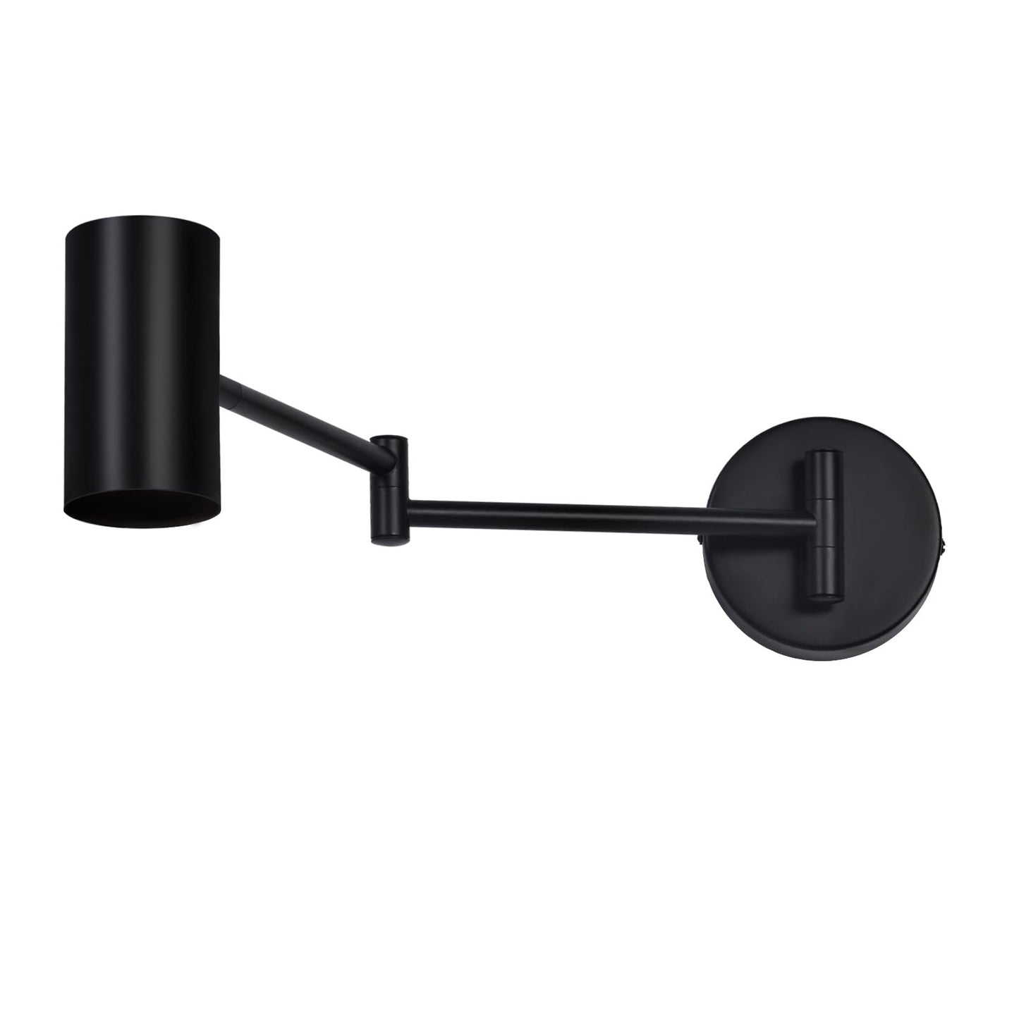 ZMH Wandleuchte Innen Wandlampe Schwarz - Wandbeleuchtung Vintage Wandstrahler Schlafzimmer Wandlicht Schwenkbar Metall Treppenhaus Beleuchtung Retro GU10 f¨¹r Wohnzimmer Flur - Ohne Leuchtmittel