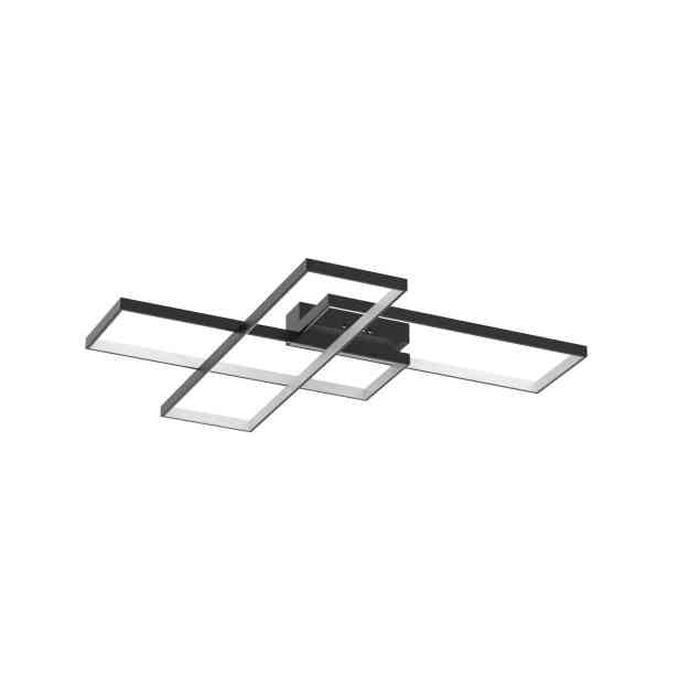 ZMH Deckenlampe LED Deckenleuchte Schlafzimmer - 65cm Wohnzimmerlampe Schwarz Schlafzimmerlampe Dimmbar mit Fernbedienung 65W Wohnzimmer Deckenbeleuchtung Modern K¨¹chenlampe Gro? f¨¹r Esszimmer K¨¹che