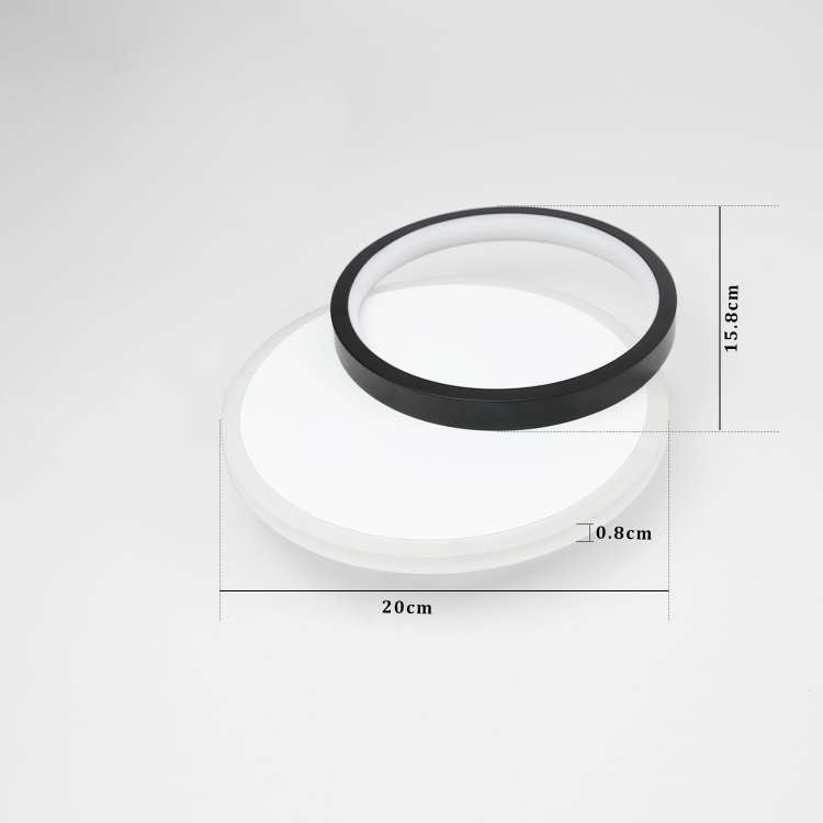 ZMH Deckenlampe LED Deckenleuchte Wohnzimmer - 12W K¨¹chenlampe 3000K Warmwei? Schlafzimmerlampe Modern Design Flurlampe Decke Wohnzimmerlampe Schwarz Rund f¨¹r K¨¹che Schlafzimmer Flur ?24.5cm