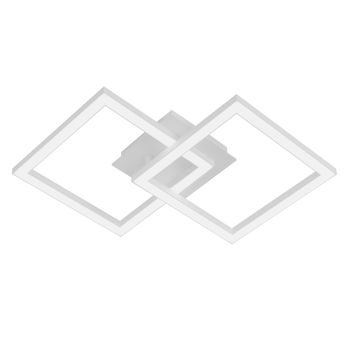 ZMH Deckenlampe LED Deckenleuchte K¨¹che - Modern K¨¹chenlampe 24W Wohnzimmerlampe Design Flurlampe Warmwei? Schlafzimmerlampe Flur Deckenbeleuchtung Eckig Wei? f¨¹r Wohnzimmer Schlafzimmer