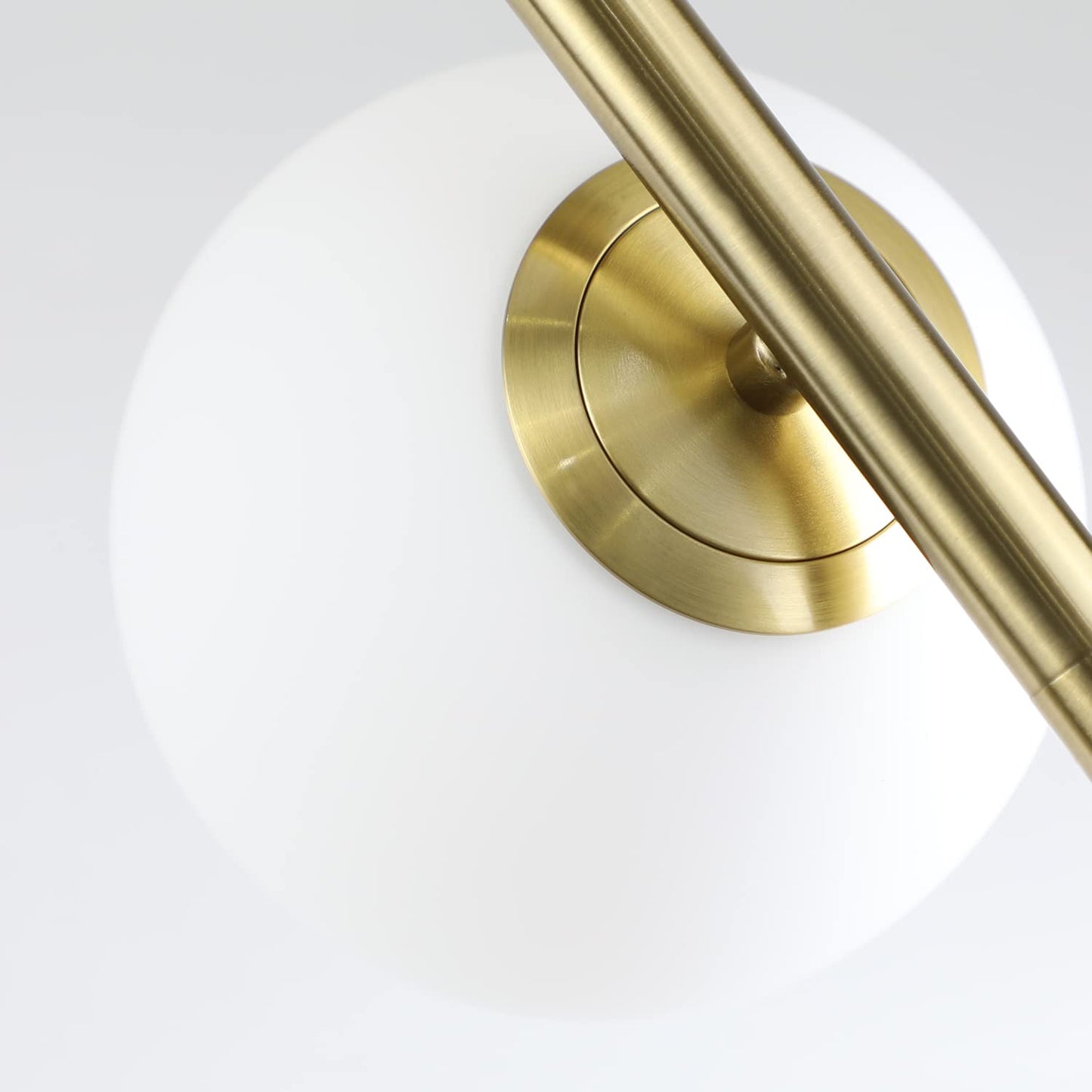 ZMH Stehlampe Wohnzimmer Modern Stehleuchte - Gold Design Standleuchte E27 Fassung Standlampe mit Fu?schalter Bettlampe Glas-Lampenschirm Leselampe f¨¹r Schlafzimmer-166cm(Leuchtmittel nicht inkl.)