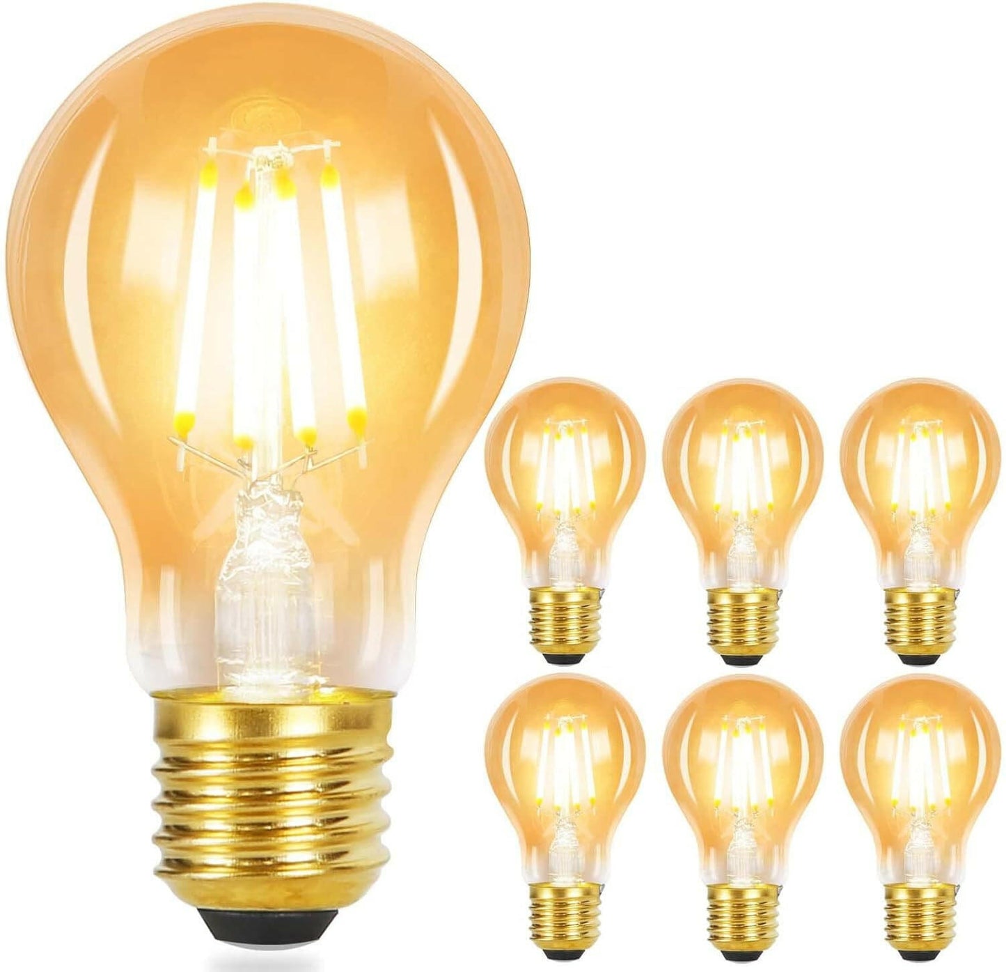 ZMH LED Gl¨¹hbirne E27 Vintage Lampe - Warmwei? Filament Leuchtmittel Retro Edison Gl¨¹hlampe Birne Energiesparlampe Glas 4W f¨¹r Haus Esszimmer Industrial K¨¹che Flur Bar ZMH-Lichtstein