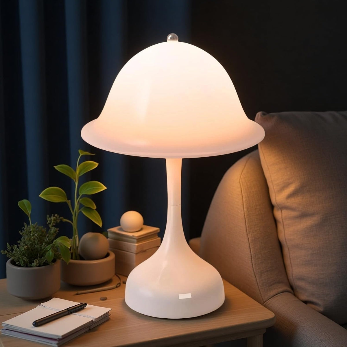 Tischlampe Kabello Nachttischlampe LED - Akku Tischleuchte USB Aufladbar