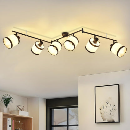 ZMH Deckenstrahler 6-1 Flammig Deckenlampe Deckenleuchte E14 Retro