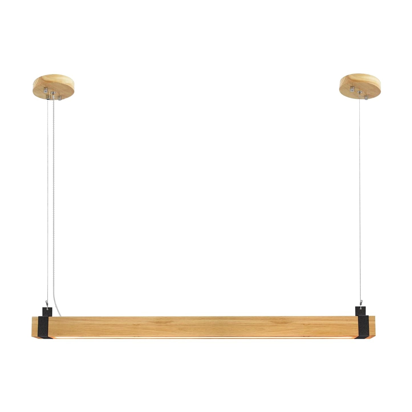 ZMH ZMH LED Pendelleuchte Esstisch Hängeleuchte Holz - Küchenlampe Hängend 100CM Hängelampe Wohnzimmer Dimmbar Esstischlampe 19W Industrial Esszimmerlampe Vintage Retro Pendellampe für Schlafzimmer Büro