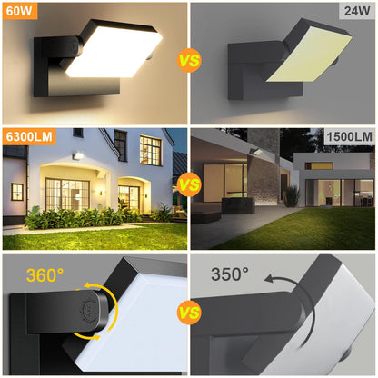 ZMH Solar Wandleuchte Aussen Solarleuchte Wasserdichte