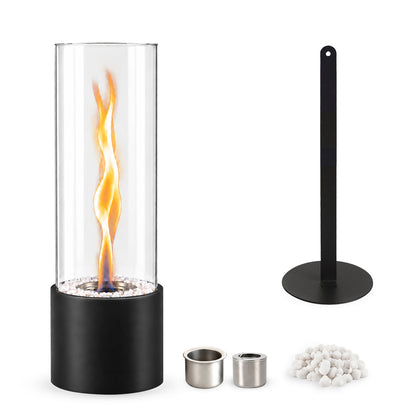 Bioethanol Tischkamin Groß 16 × 40,5 cm – Rauchfrei & Windgeschützt für Innen und Außen