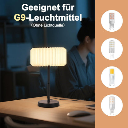 ZMH Nachttischlampe Wohnzimmer Tischlampe mit Kabel - Tischleuchte